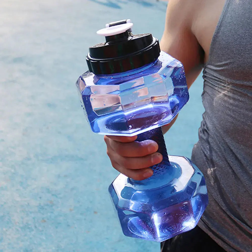 Gourde d'Eau Goblet Squat avec Haltères (Corps Complet) | Design sportif, pratique et ergonomique 💪 | Parfait pour vos séances de sport | Hydratez-vous comme un champion, commandez maintenant !, 500/1500/2600ml PET Dumbb Gourde Bottle®