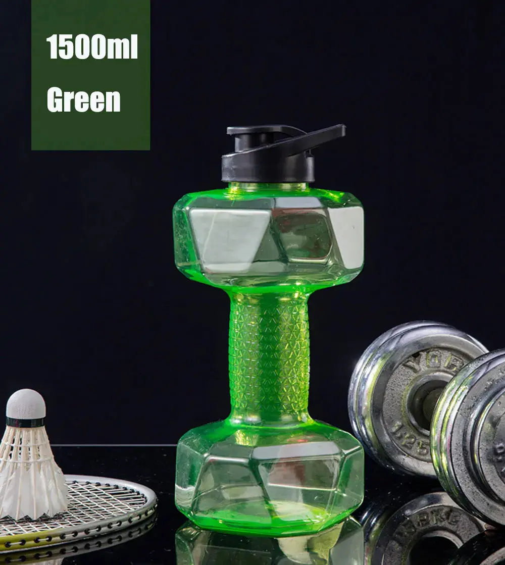 Gourde d'Eau Goblet Squat avec Haltères (Corps Complet) | Design sportif, pratique et ergonomique 💪 | Parfait pour vos séances de sport | Hydratez-vous comme un champion, commandez maintenant !, 500/1500/2600ml PET Dumbb Gourde Bottle®