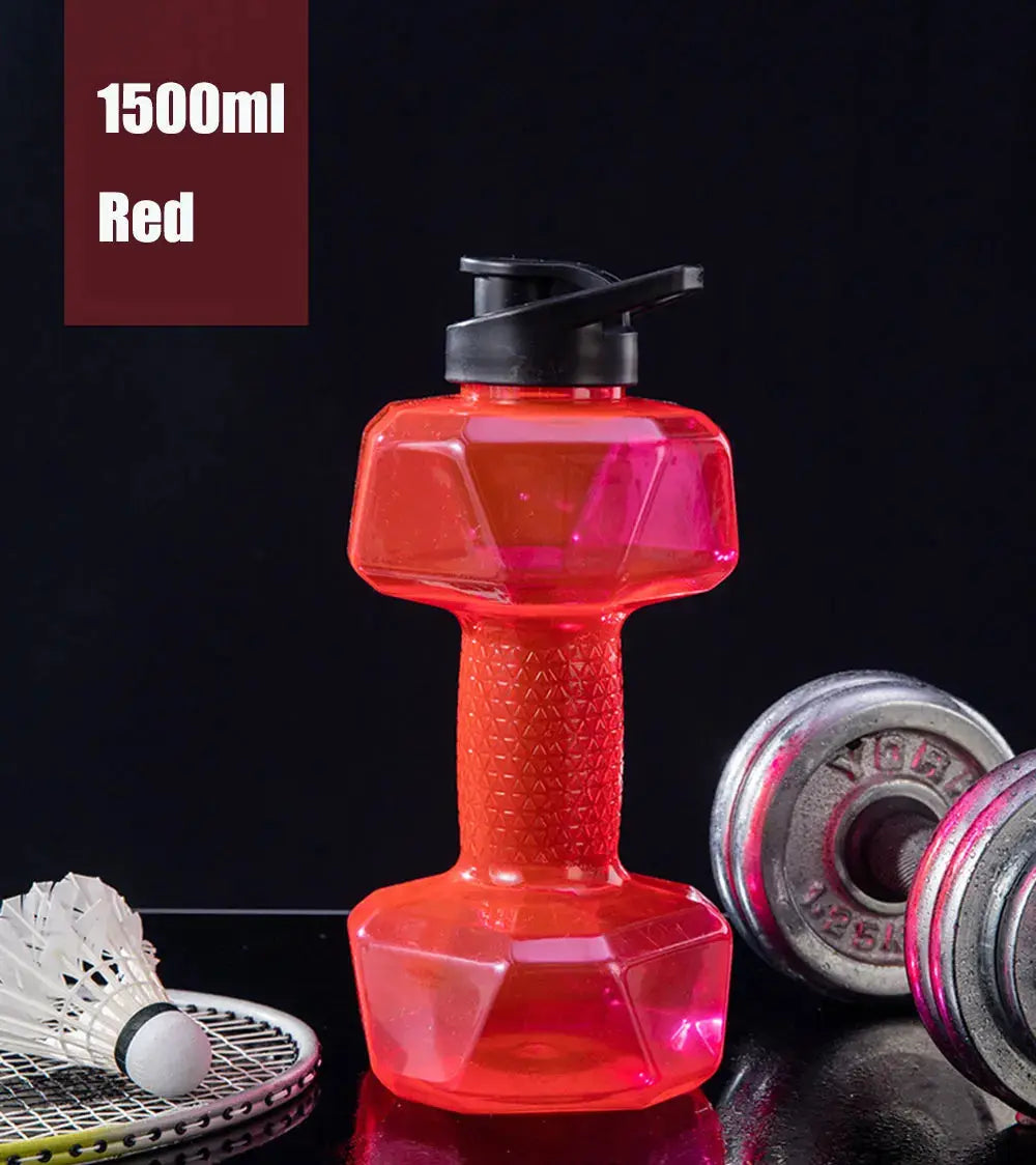 Gourde d'Eau Goblet Squat avec Haltères (Corps Complet) | Design sportif, pratique et ergonomique 💪 | Parfait pour vos séances de sport | Hydratez-vous comme un champion, commandez maintenant !, 500/1500/2600ml PET Dumbb Gourde Bottle®