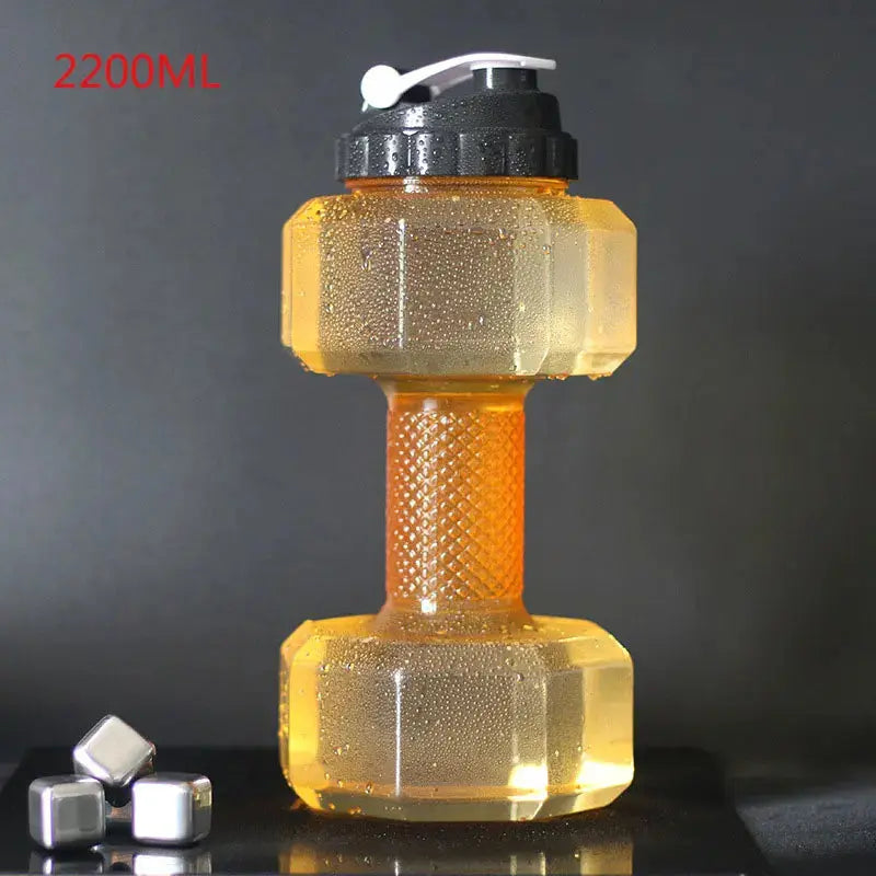 Gourde d'Eau Goblet Squat avec Haltères (Corps Complet) | Design sportif, pratique et ergonomique 💪 | Parfait pour vos séances de sport | Hydratez-vous comme un champion, commandez maintenant !, 500/1500/2600ml PET Dumbb Gourde Bottle®