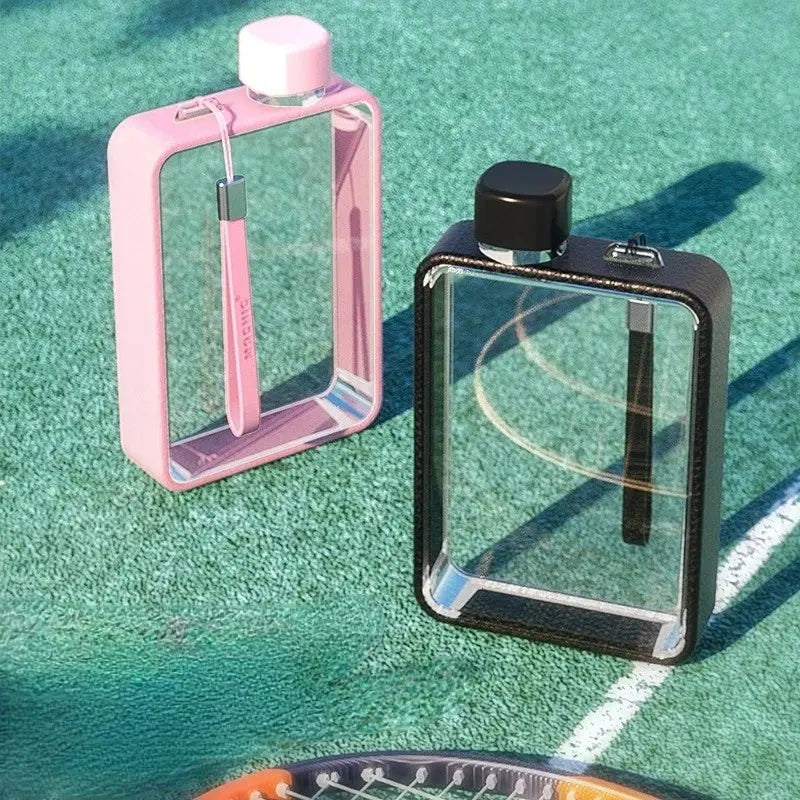 380ML Sports Water Bottle Portable Travel Flat Water Cup A5 Outdoor Fitness Transparent Kettle Gourde Bottle®