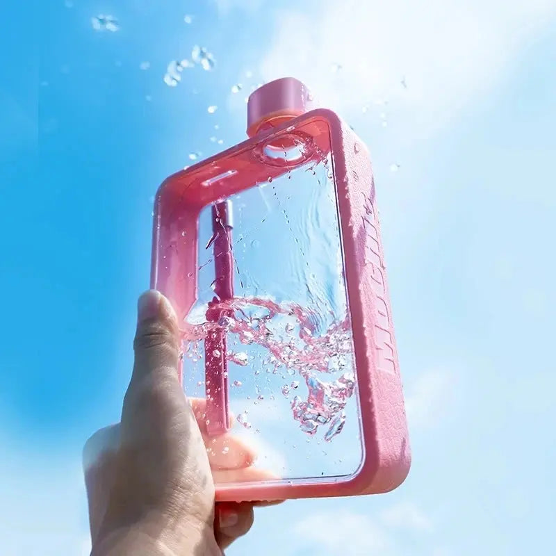 380ML Sports Water Bottle Portable Travel Flat Water Cup A5 Outdoor Fitness Transparent Kettle Gourde Bottle®