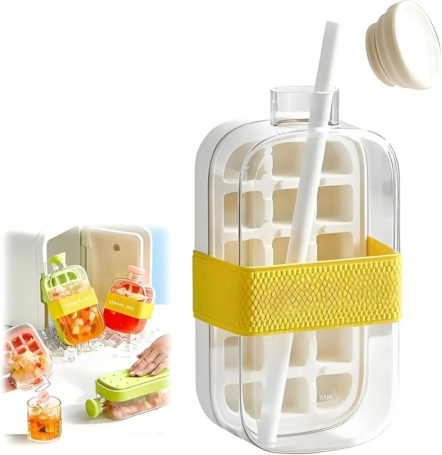 Bac À Glaçons Gourde d'Eau 800ml (Blanc) Gourde Bottle®