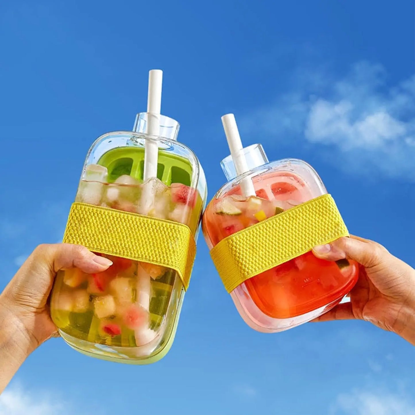 Bac À Glaçons Gourde d'Eau 800ml (Blanc) Gourde Bottle®