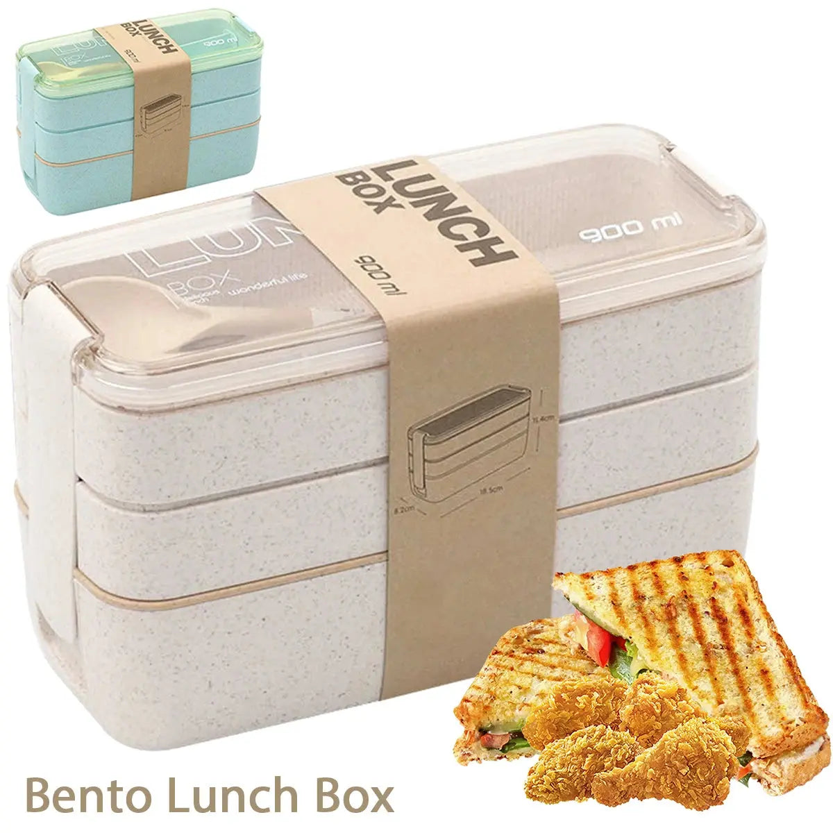 Bento Box Lunch 900ml (Beige) Gourde Bottle®