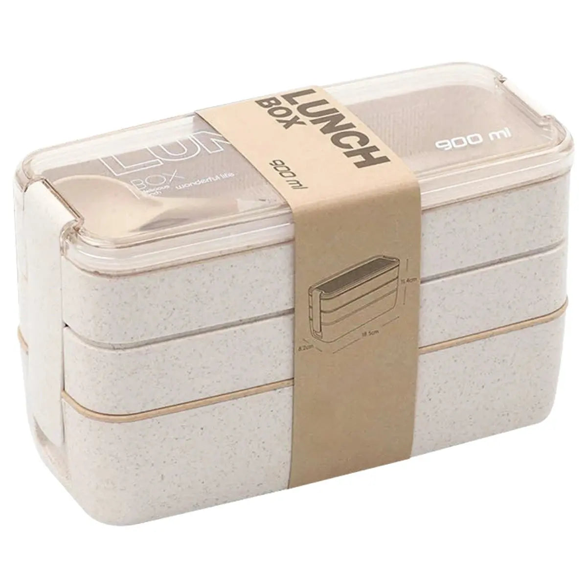 Bento Box Lunch 900ml (Beige) Gourde Bottle®