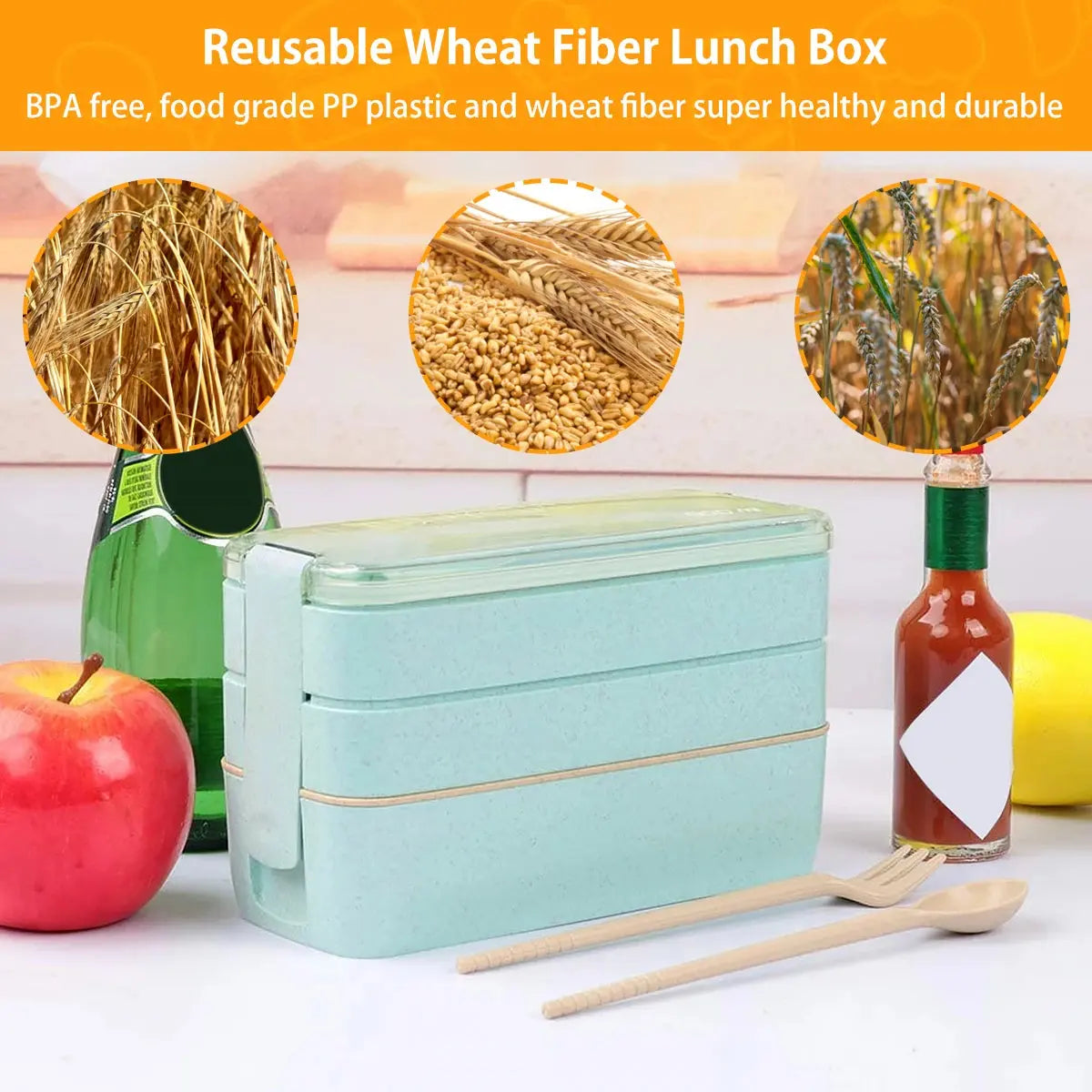 Bento Box Lunch 900ml (Vert) Gourde Bottle®