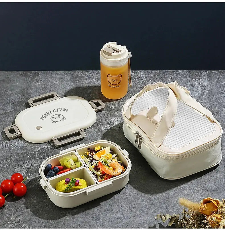 Bento Food Box 3 Compartiments 800ml Gourde Bottle®