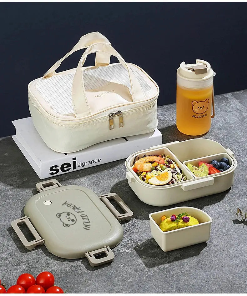 Bento Food Box 3 Compartiments 800ml Gourde Bottle®