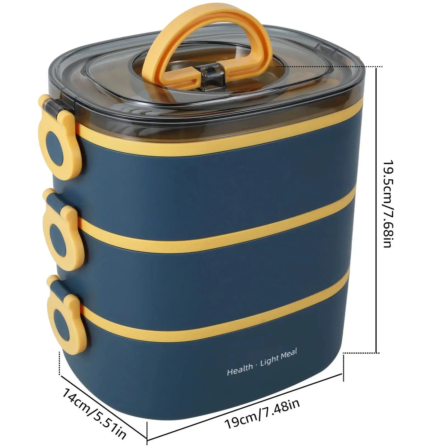 Bento Lunch Box 3 Couches Bleu 2000ML (GOURMET) Gourde Bottle®