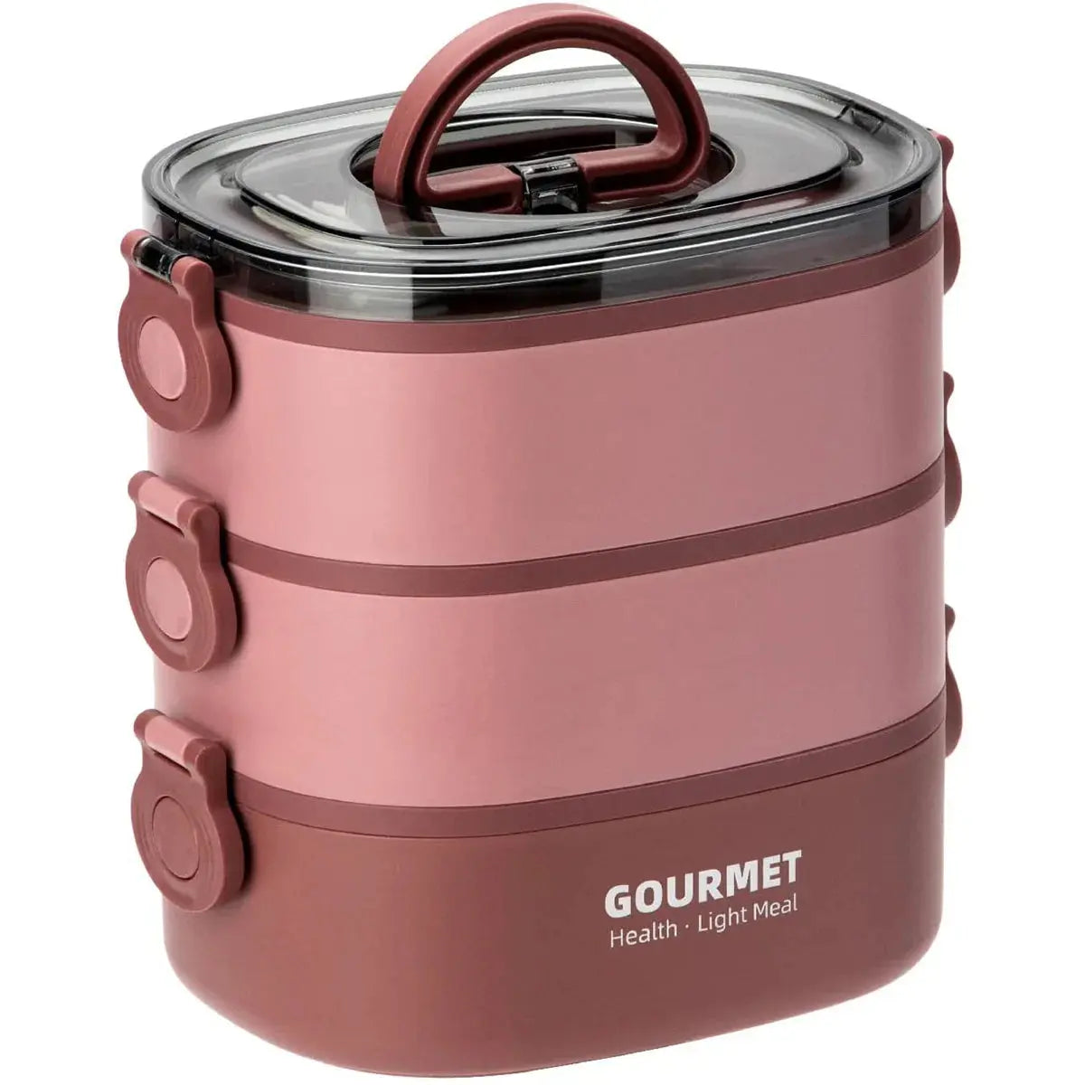 Bento Lunch Box 3 Couches Rose 2000ML (GOURMET) Gourde Bottle®