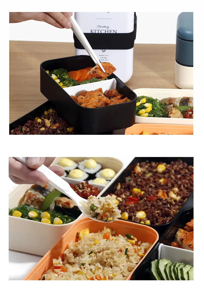 Bento Lunch Box Noire Chic Gourde Bottle®