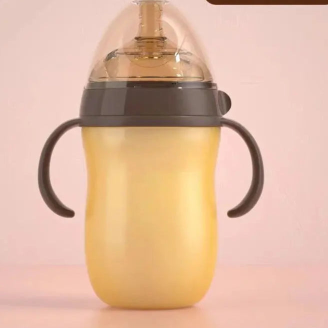 Biberon Avec Poignée Bébé 240ml, 150 ml, Biberon avec anse quel âge, 10-36 Months Baby Nano Silicone Water Bottle with Handle /150ml/240ml/Baby Boys & Girls, 0-3 years old baby silicone bottle, 150ml-250ml wide diameter Gourde Bottle®