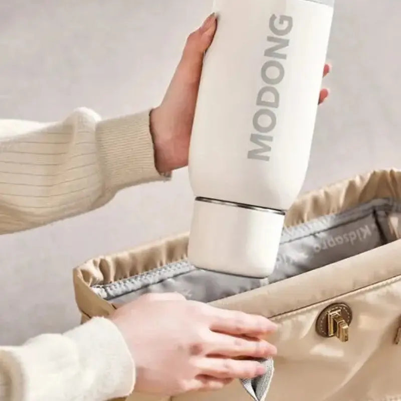 Bouilloire De Voyage Blanc et Gris 600 ml Gourde Bottle®