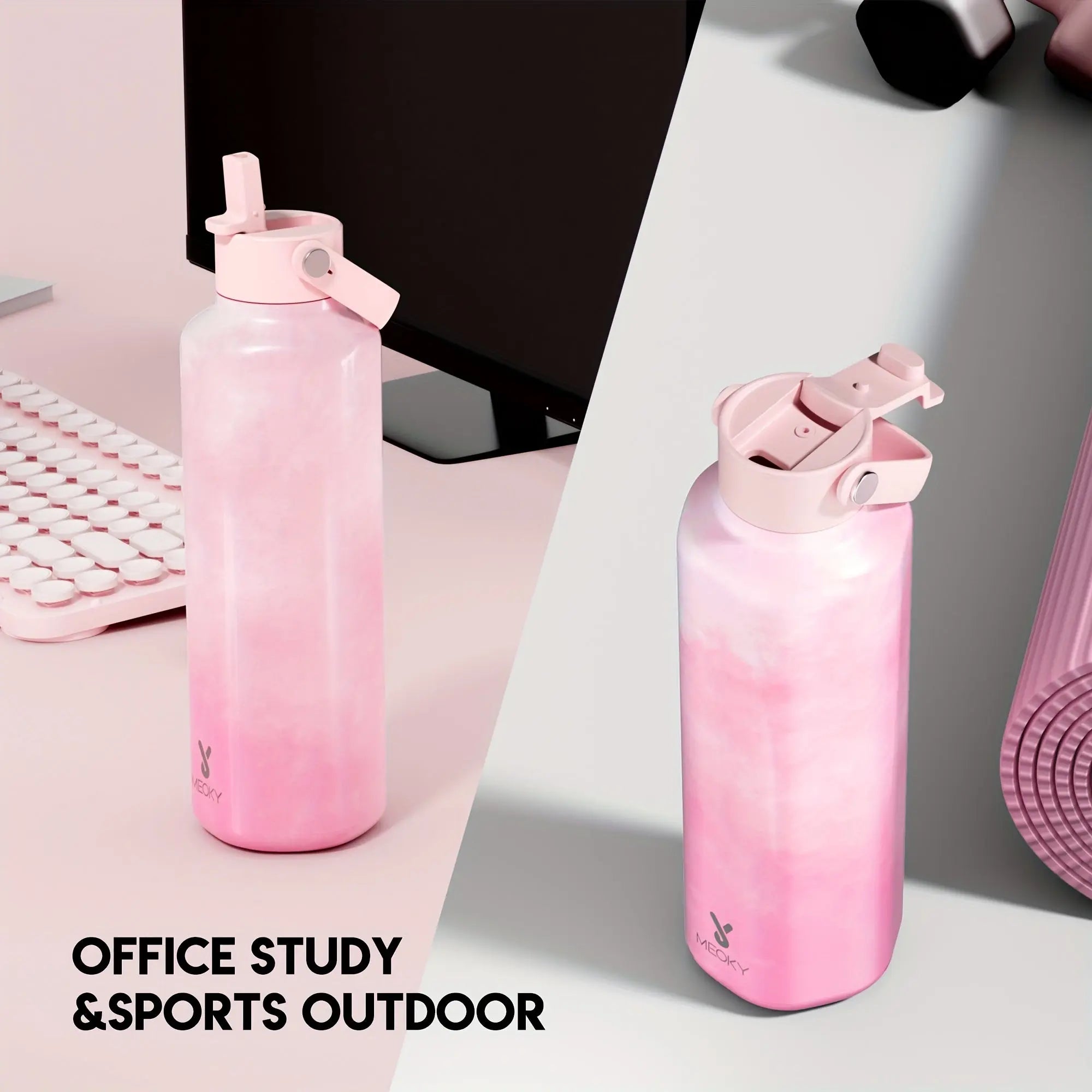 Bouteille Meoky 24oz (Rose) Gourde Bottle®
