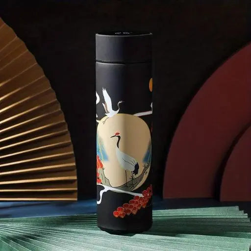 Bouteille isotherme chinoise, noir fashion et chic - Gourde Bottle