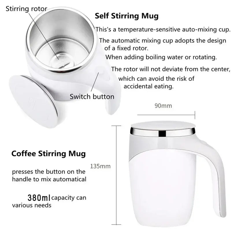 Mug Auto Mélangeur 380 ml - Gourde Bottle®