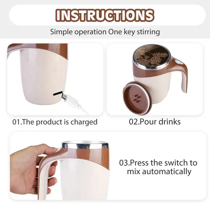 Mug Auto Mélangeur 380 ml - Gourde Bottle®