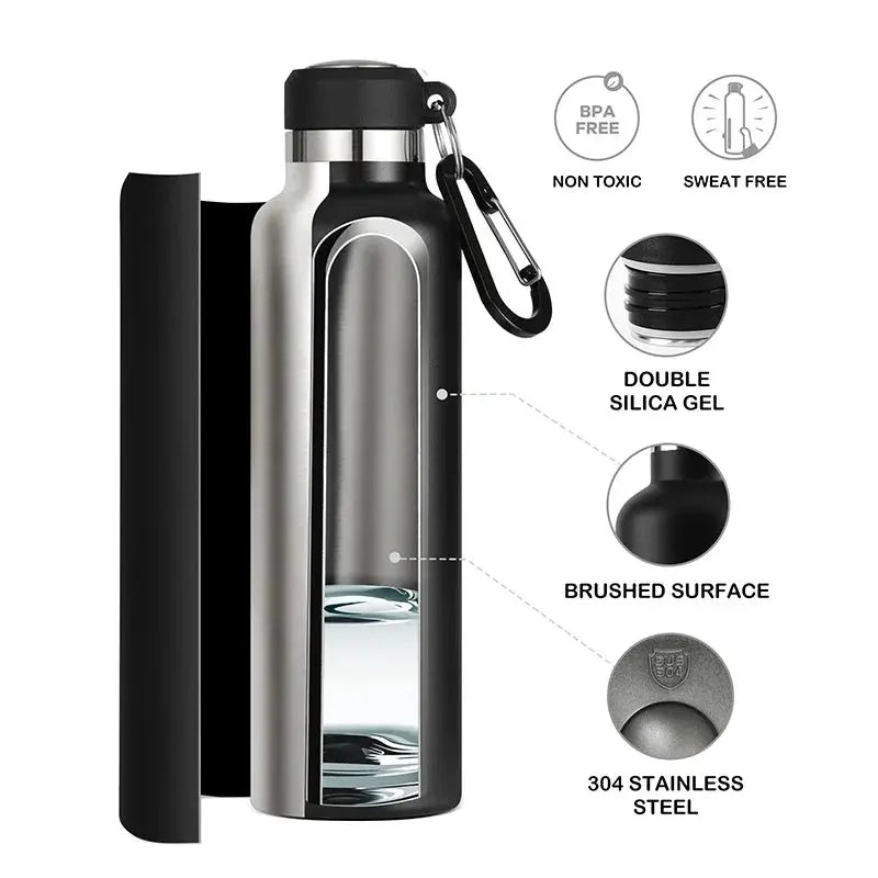 FEIJIAN Bouteille d'Eau Isotherme Inox 500ML Gourde Bottle®