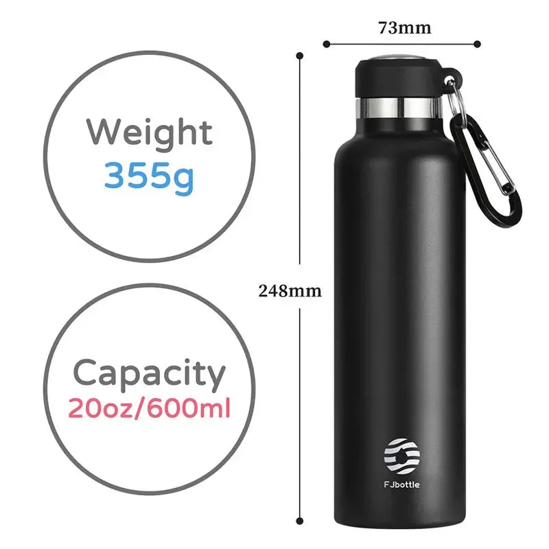 FEIJIAN Bouteille d'Eau Isotherme Inox 500ML Gourde Bottle®