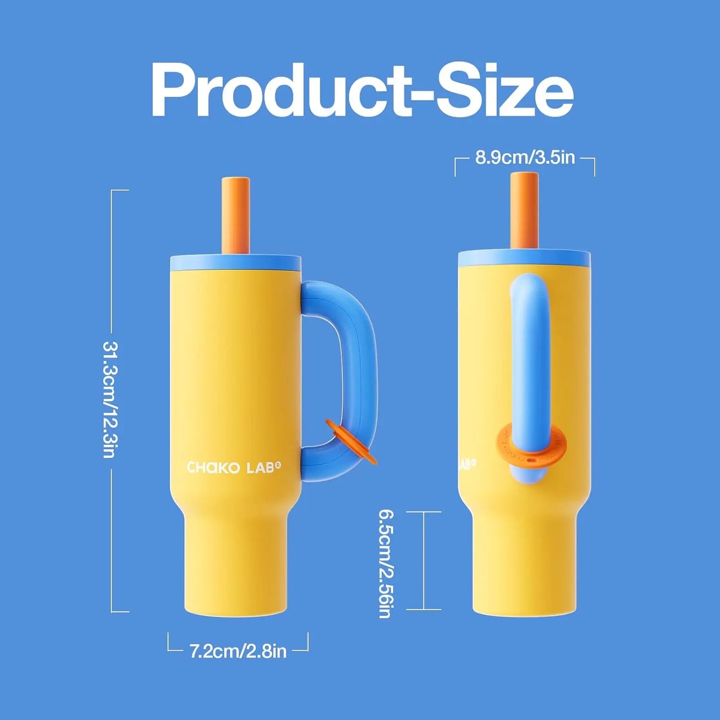 Gourde Chakolab Jaune et Bleue 1000ml Gourde Bottle®