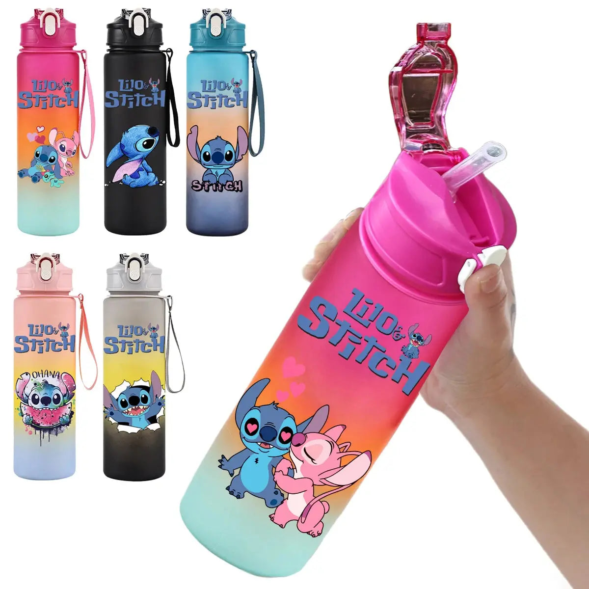 Gourde Eau Disney Lilo et  Stitch Gourde Rose 750ML Gourde Bottle®