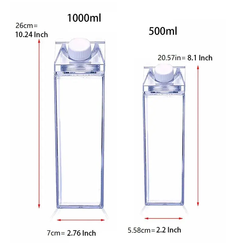 Gourde Lait Transparent 1000ml, petit prix Gourde Bottle®