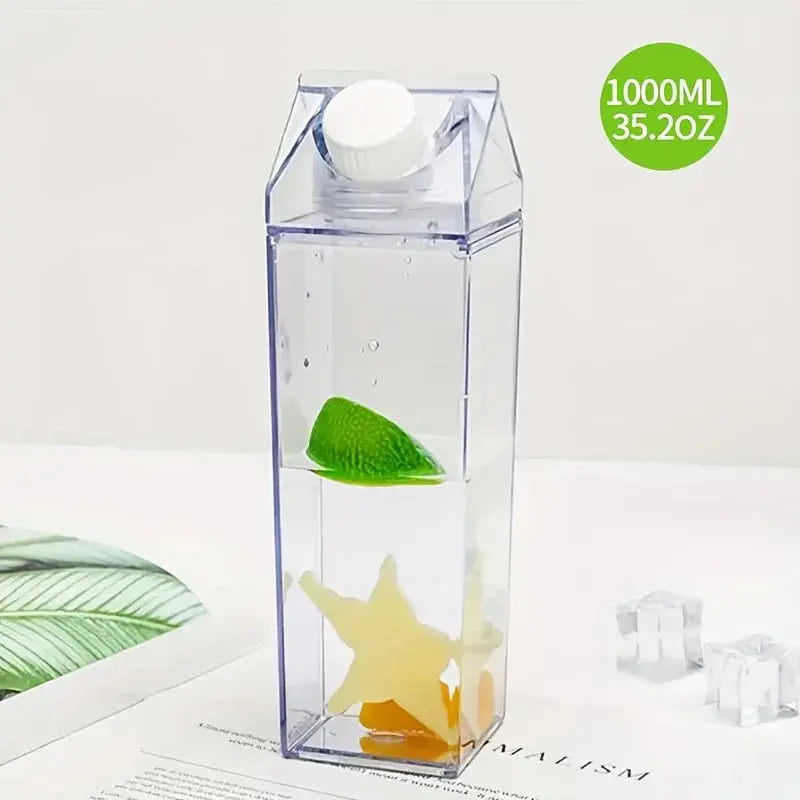 Gourde Lait Transparent 1000ml, petit prix Gourde Bottle®