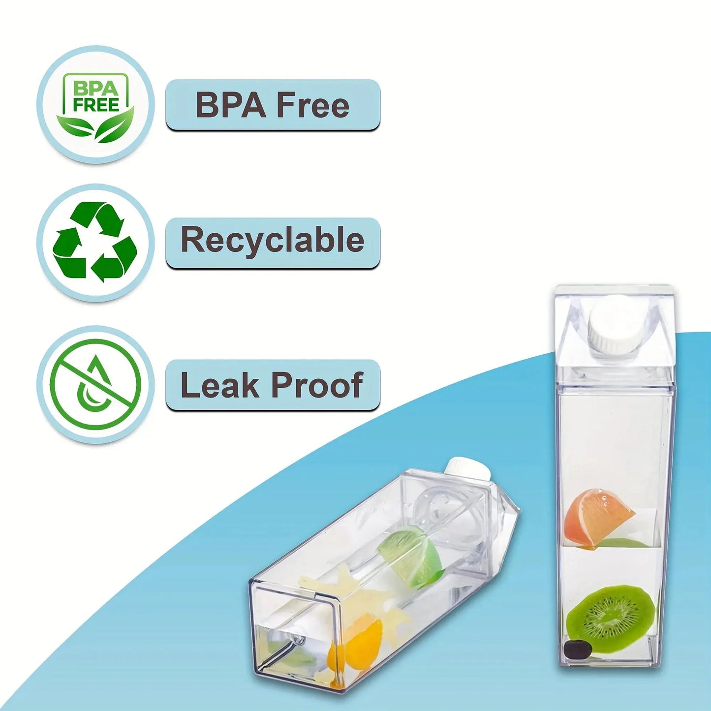 Gourde Lait Transparent 1000ml, petit prix Gourde Bottle®