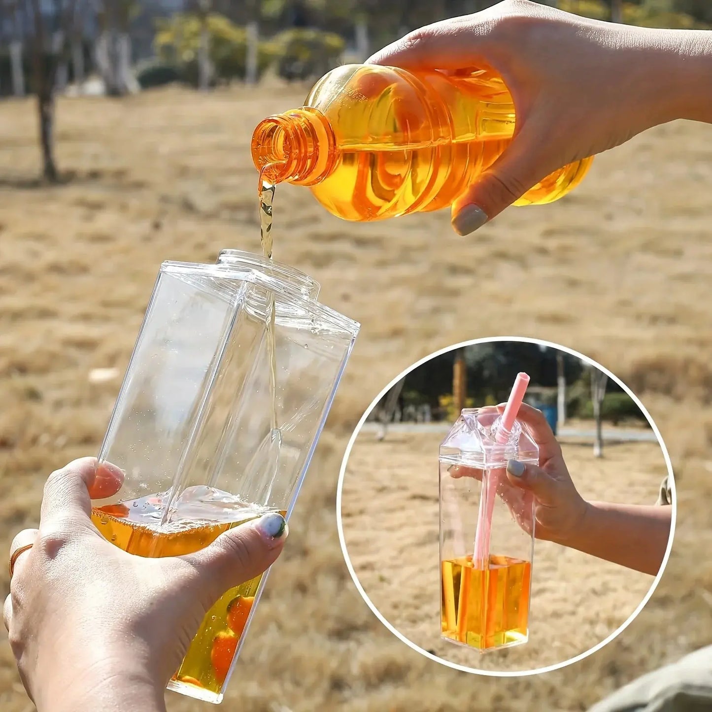 Gourde Lait Transparent 1000ml, petit prix Gourde Bottle®