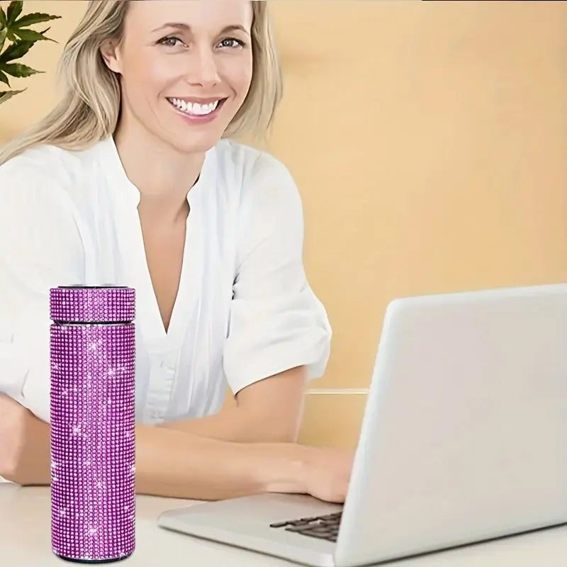 Gourde d'Eau Isotherme en Inox strass et diamant 500ml Gourde Bottle®