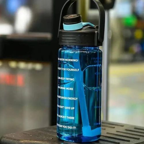 Gourde de motivation 2L avec paille - Gourde Bottle
