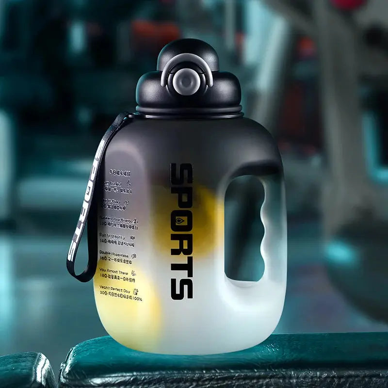 Grosse Gourde avec paille intégrée2500ml ,Gourde avec paille Decathlon, Gourde isotherme avec paille intégrée, Gourde paille Adulte , GIANXI Sport Water Bottle Portable Fitness Plastic Cup With Straw Large Capacity Outdo Gourde Bottle®