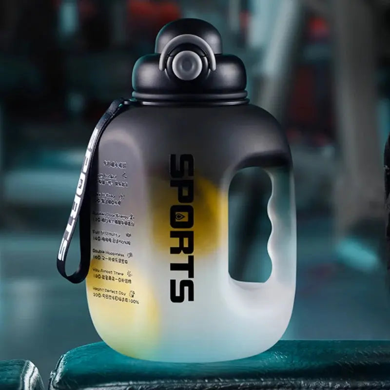 Grosse Gourde avec paille intégrée2500ml ,Gourde avec paille Decathlon, Gourde isotherme avec paille intégrée, Gourde paille Adulte , GIANXI Sport Water Bottle Portable Fitness Plastic Cup With Straw Large Capacity Outdo Gourde Bottle®