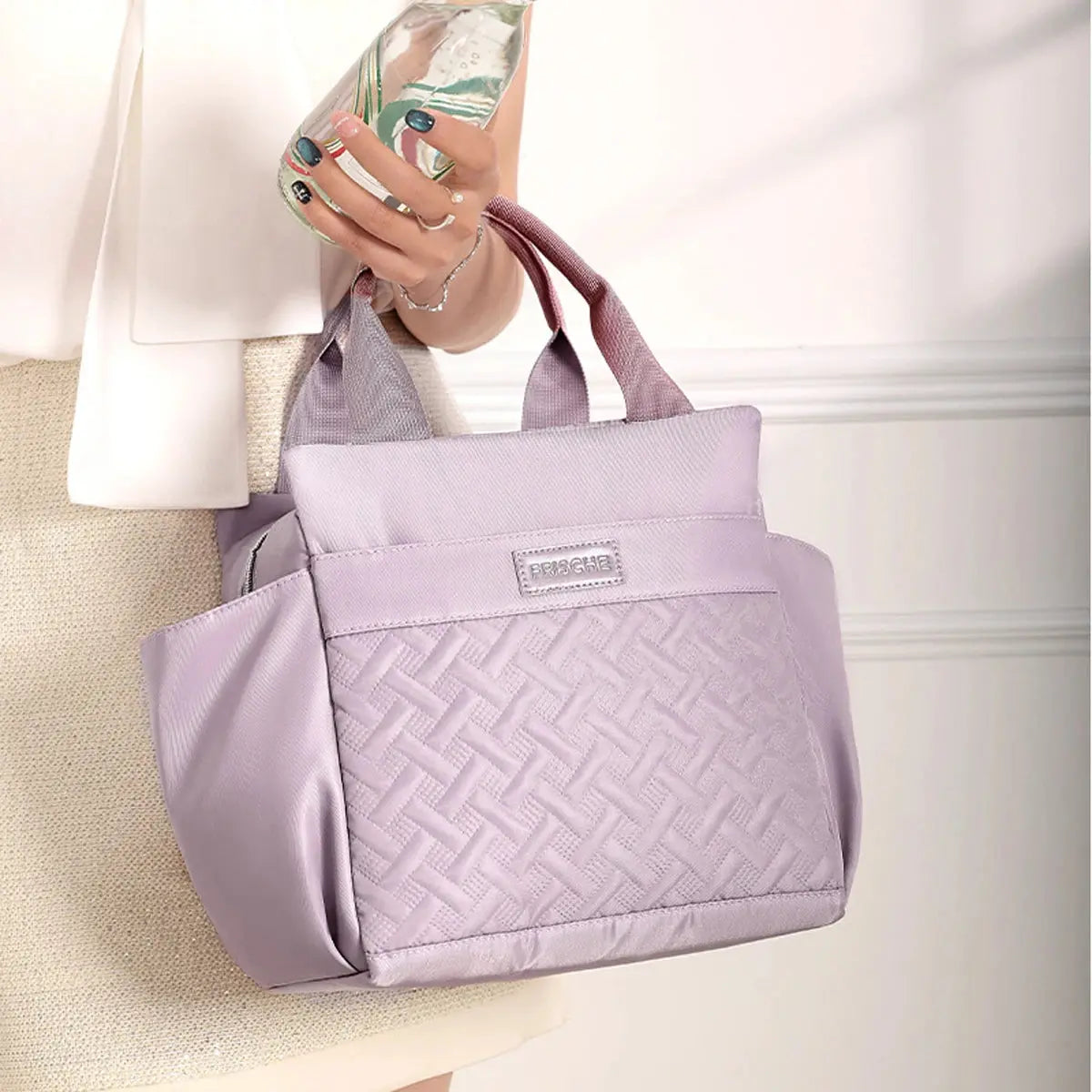 Joli Sac Isotherme Repas Violet 10L Gourde Bottle®