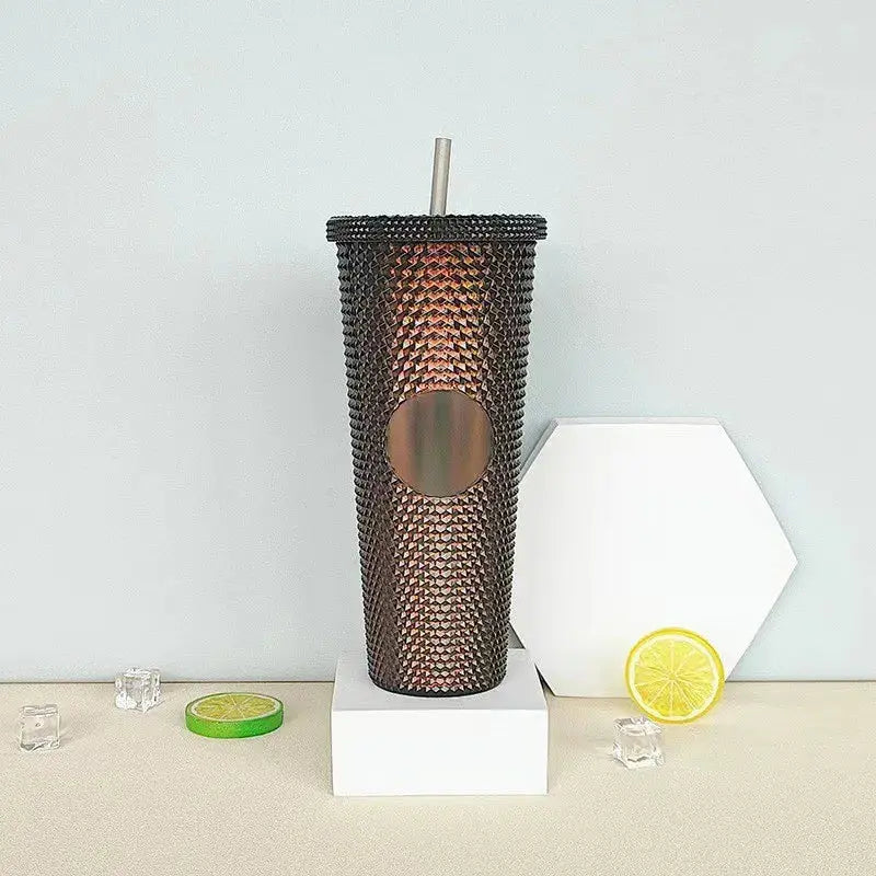Gobelet à Motif Créatif de Durian - Gobelet en Plastique Paille 800ml - Gourde Bottle