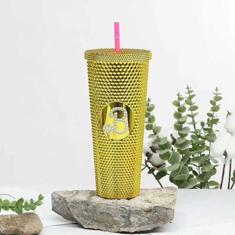 Gobelet à Motif Créatif de Durian - Gobelet en Plastique Paille 800ml - Gourde Bottle