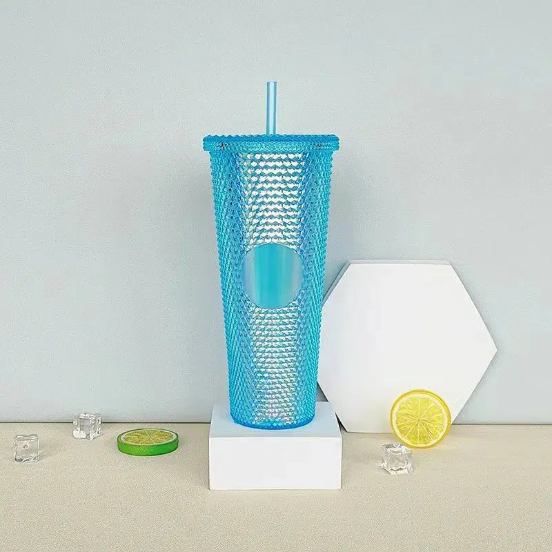 Gobelet à Motif Créatif de Durian - Gobelet en Plastique Paille 800ml - Gourde Bottle