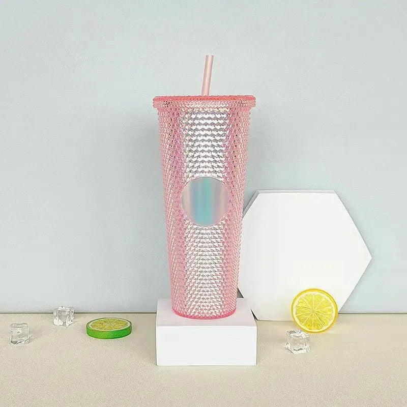 Gobelet à Motif Créatif de Durian - Gobelet en Plastique Paille 800ml - Gourde Bottle