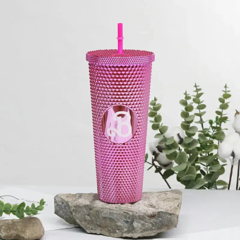Gobelet à Motif Créatif de Durian - Gobelet en Plastique Paille 800ml - Gourde Bottle
