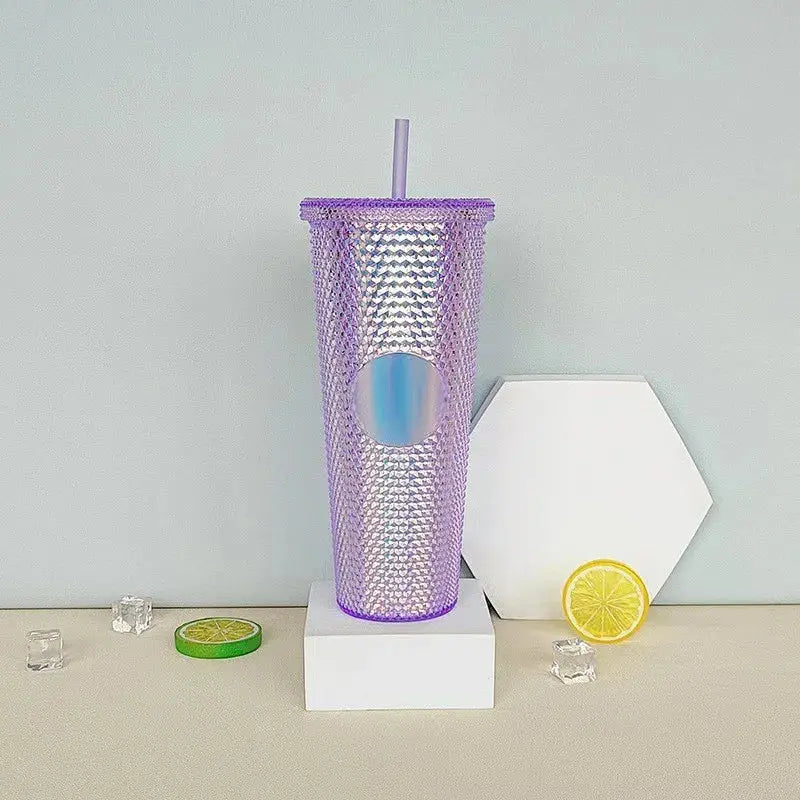 Gobelet à Motif Créatif de Durian - Gobelet en Plastique Paille 800ml - Gourde Bottle