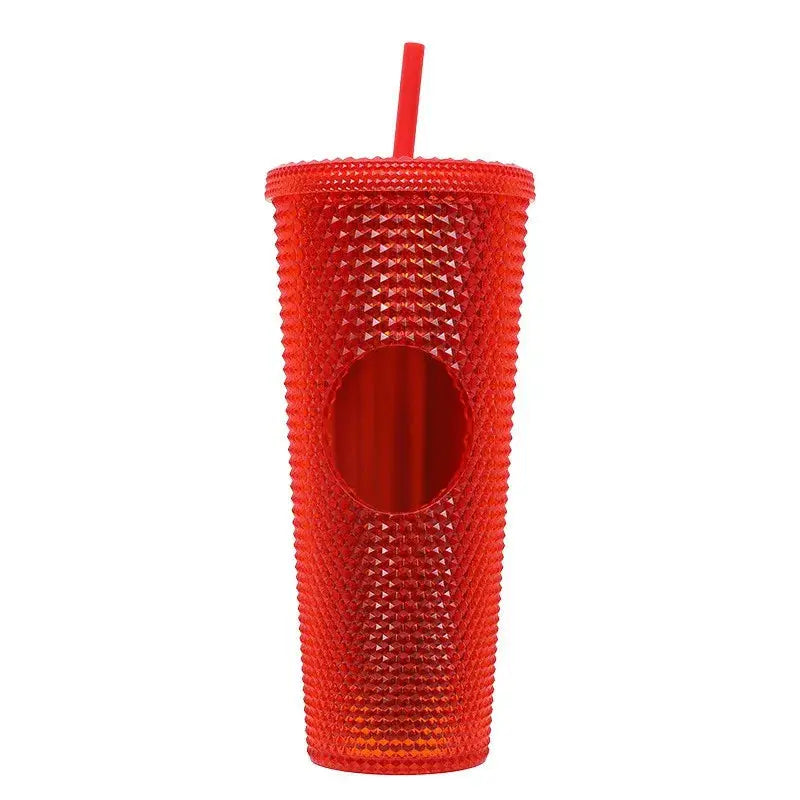 Gobelet à Motif Créatif de Durian - Gobelet en Plastique Paille 800ml - Gourde Bottle