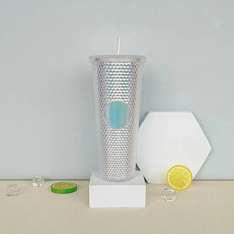 Gobelet à Motif Créatif de Durian - Gobelet en Plastique Paille 800ml - Gourde Bottle