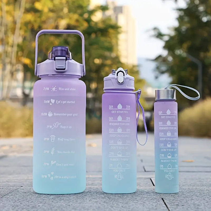 Lot de 3 gourde motivation violet - gourde bottle