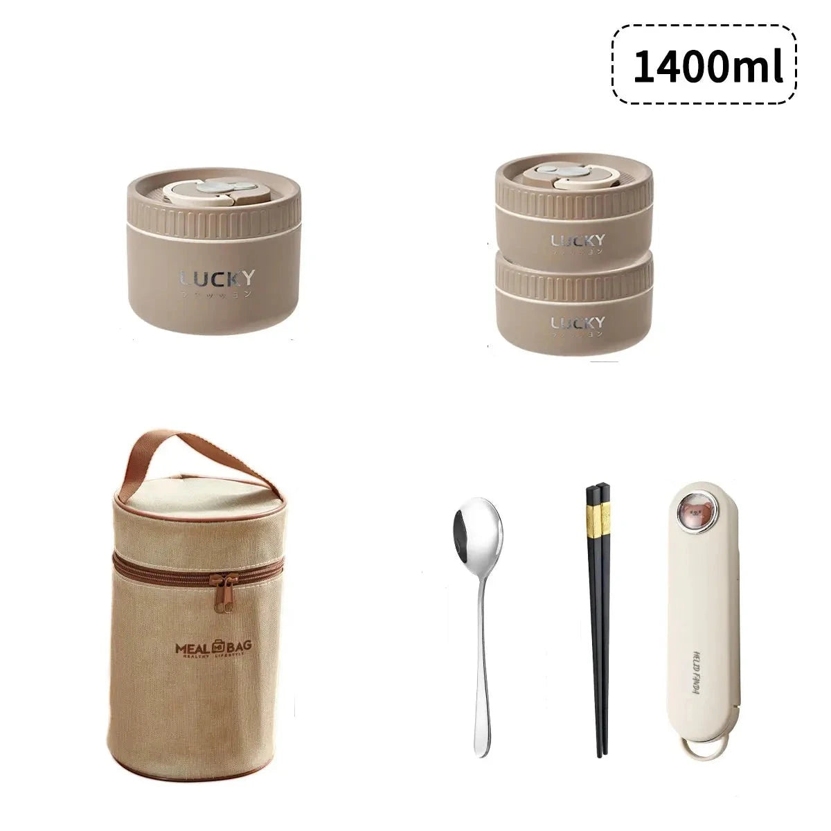 Lunch Box LUCkY - Boîte à lunch thermique LUCKY - Gourde Bottle®