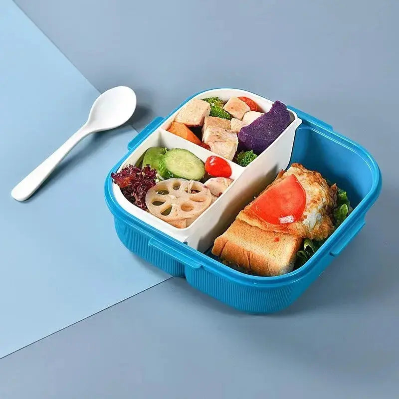 Lunch Box Micro Onde Avec Mini Gourde 33 cl Bleu (LIFE) – Pratique, Hermétique et Sans BPA, Pas Chers, Petit Prix, Lunch Box Gourde Bottle®