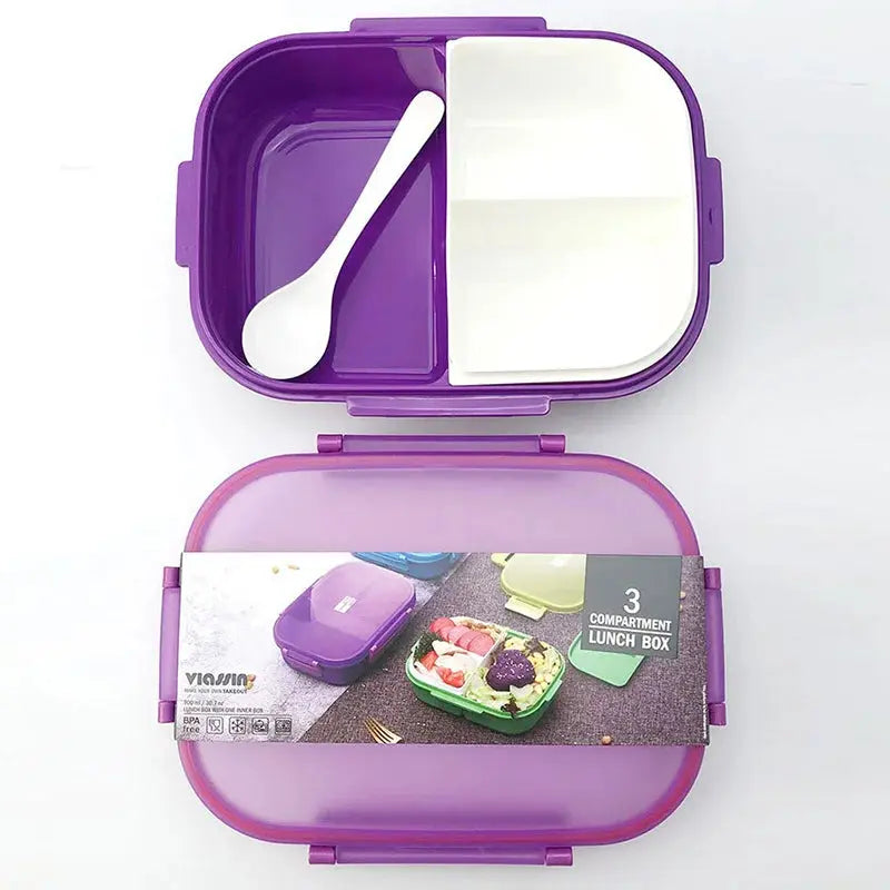 Lunch Box Micro Onde Violet Avec Petite Gourde 33 cl (LIFE) – Pratique et Éco-Friendly, Pas Chers, Petit Prix, Lunch Box Gourde Bottle®