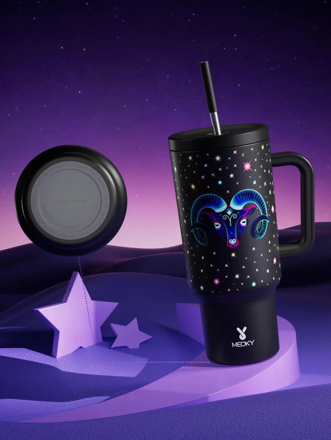 Meoky Cup Zodiac Signs 40oz (Tumbler) Gourde Bottle®