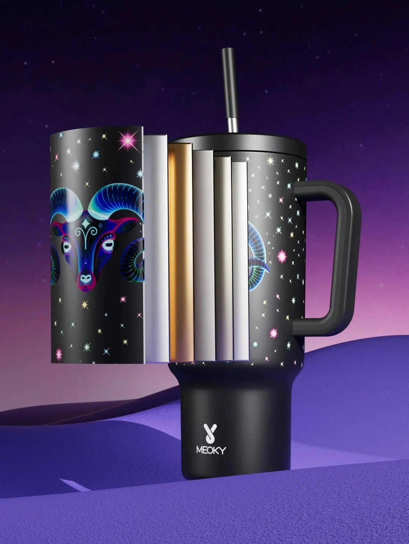 Meoky Cup Zodiac Signs 40oz (Tumbler) Gourde Bottle®