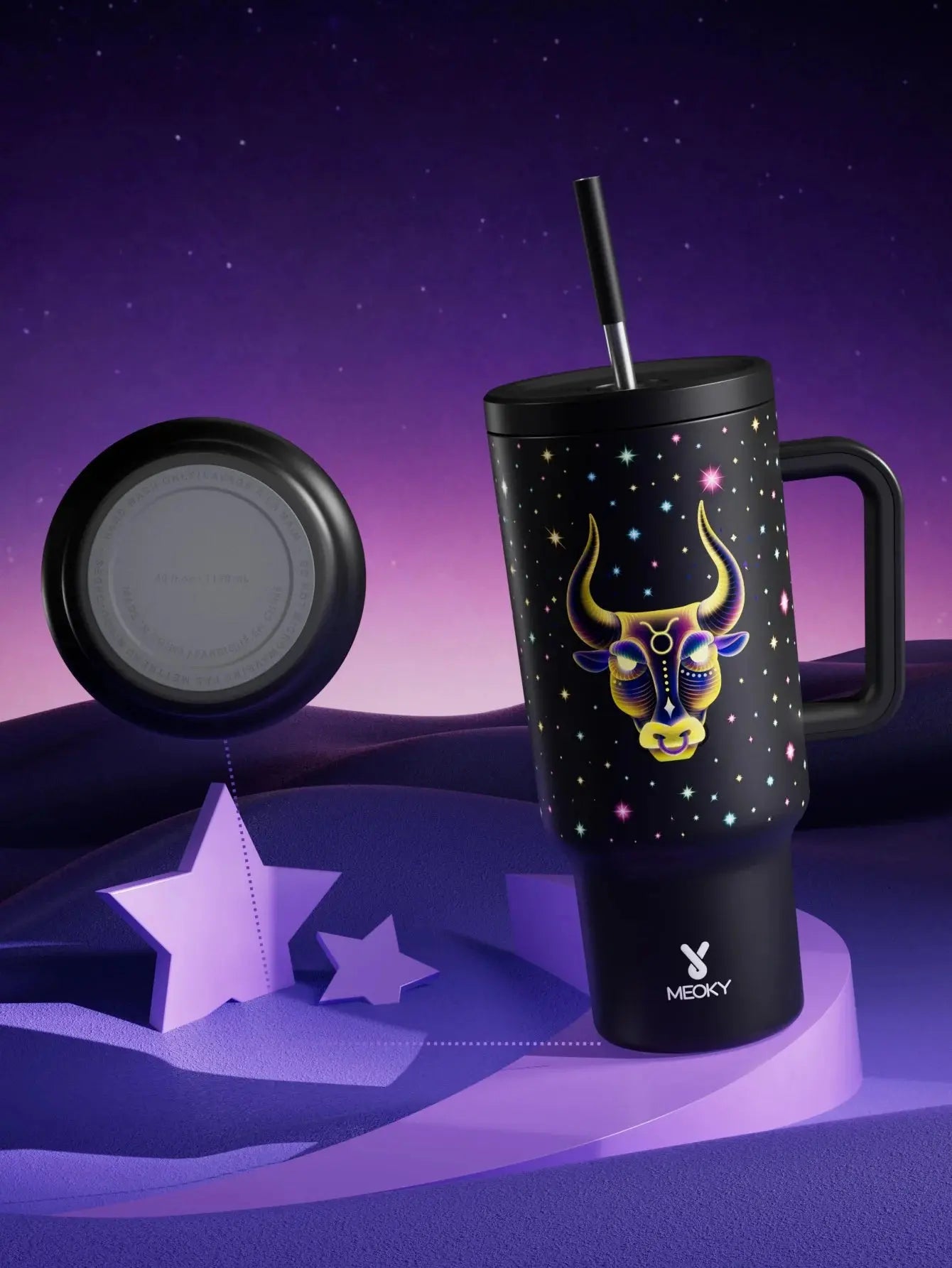 Meoky Cup Zodiac Signs 40oz (Tumbler) Gourde Bottle®